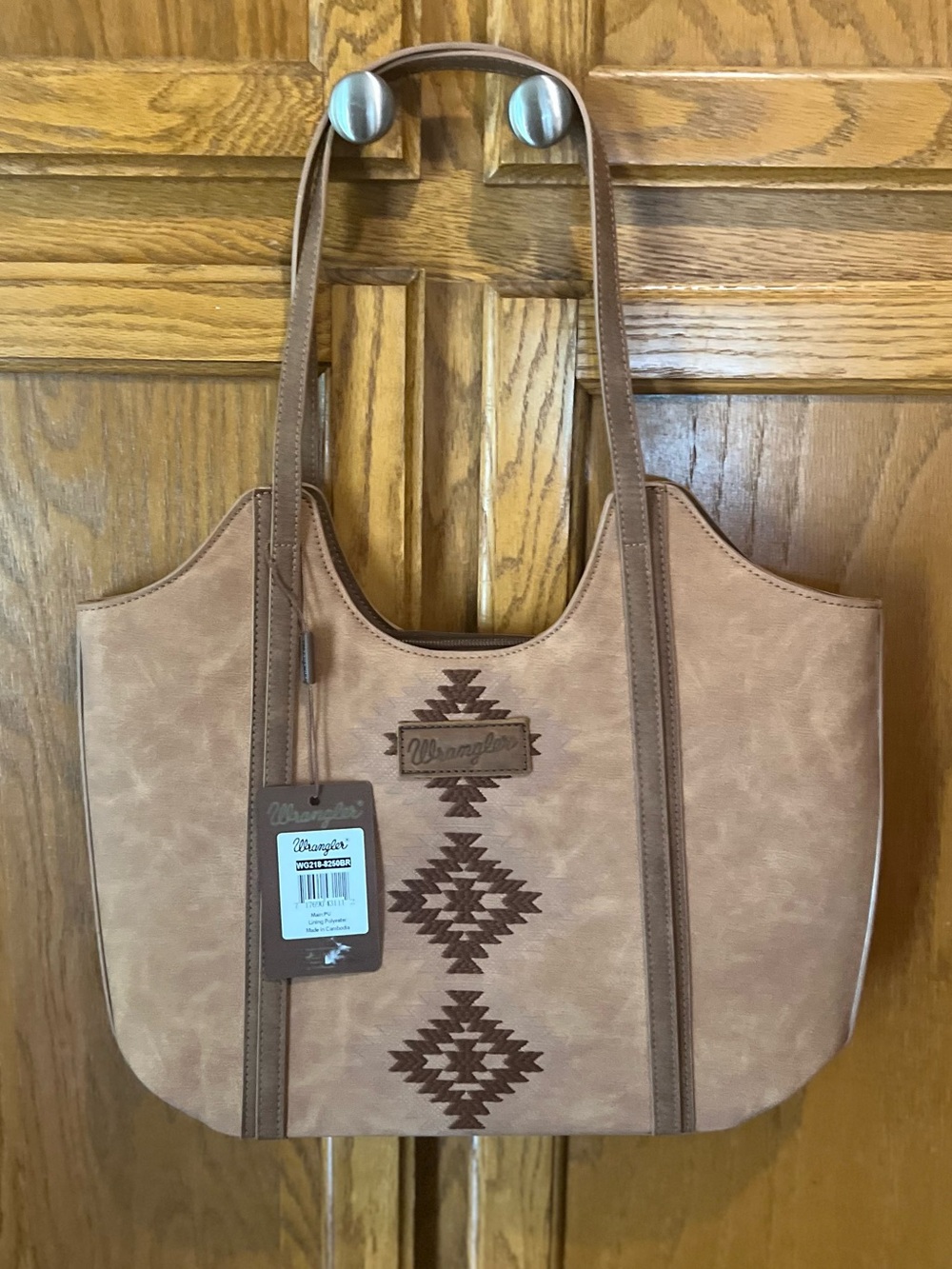 NWT Wrangler Brown Aztec embroidered Tote Bag